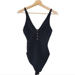 Free People Larissa Black Bodysuit NWT